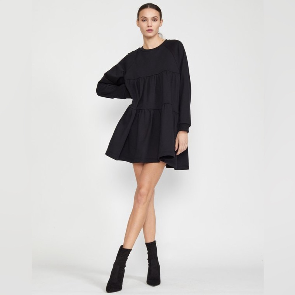 CYNTHIA ROWLEY Vail Cozy Swing Black Dress Size XS - Picture 4 of 8